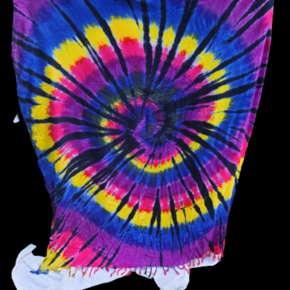 Tie‎ Dyed HUGE shawl/ serape/ beach cover - Picture 2 of 9
